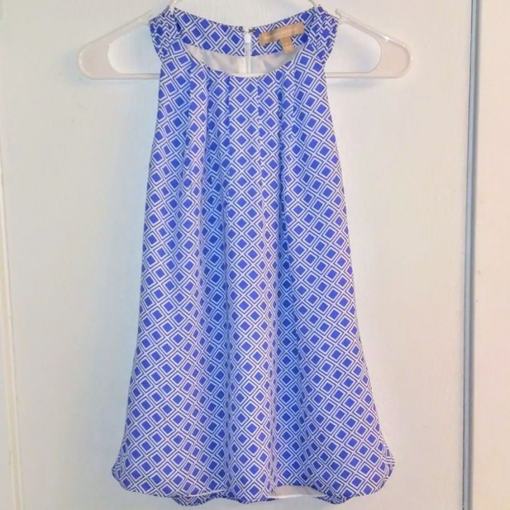 Navy & White Diamond Halter Top